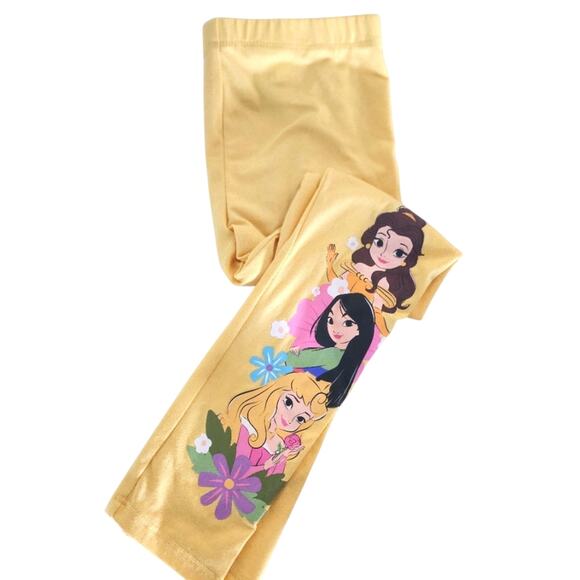 7 Disney Princess Yellow Leggings - Picture 1 of 3